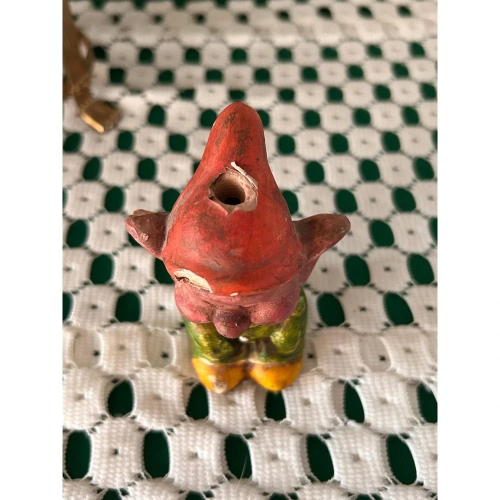 Vintage Disney Dopey Dwarf Figurine Distressed Cottagecore Gnome Shelf Decor